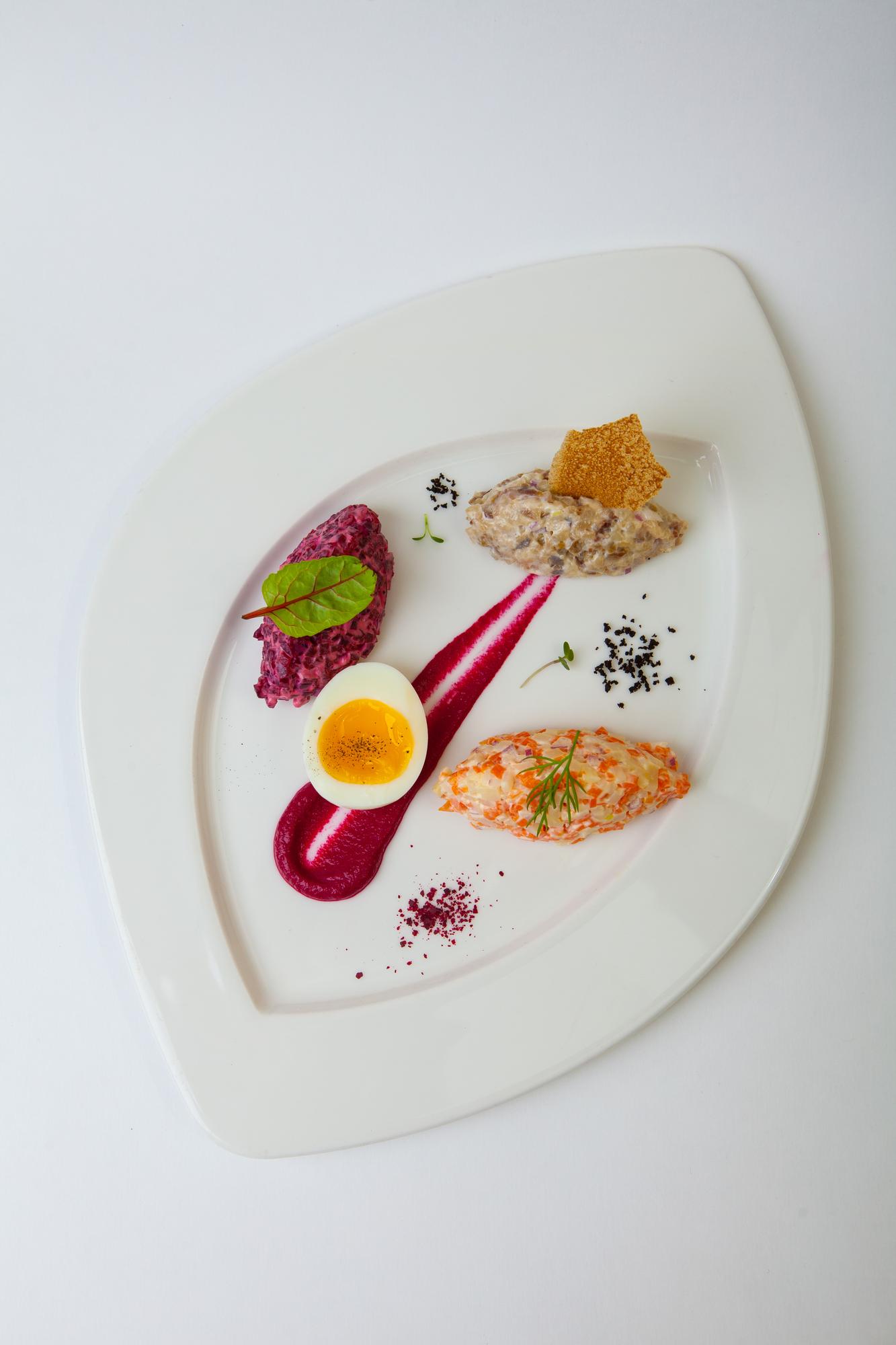 Close-up plated dish from workshop